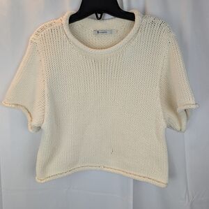 Alexander Wang Cream Knit Short Sleeve Top Size XS In VGUC